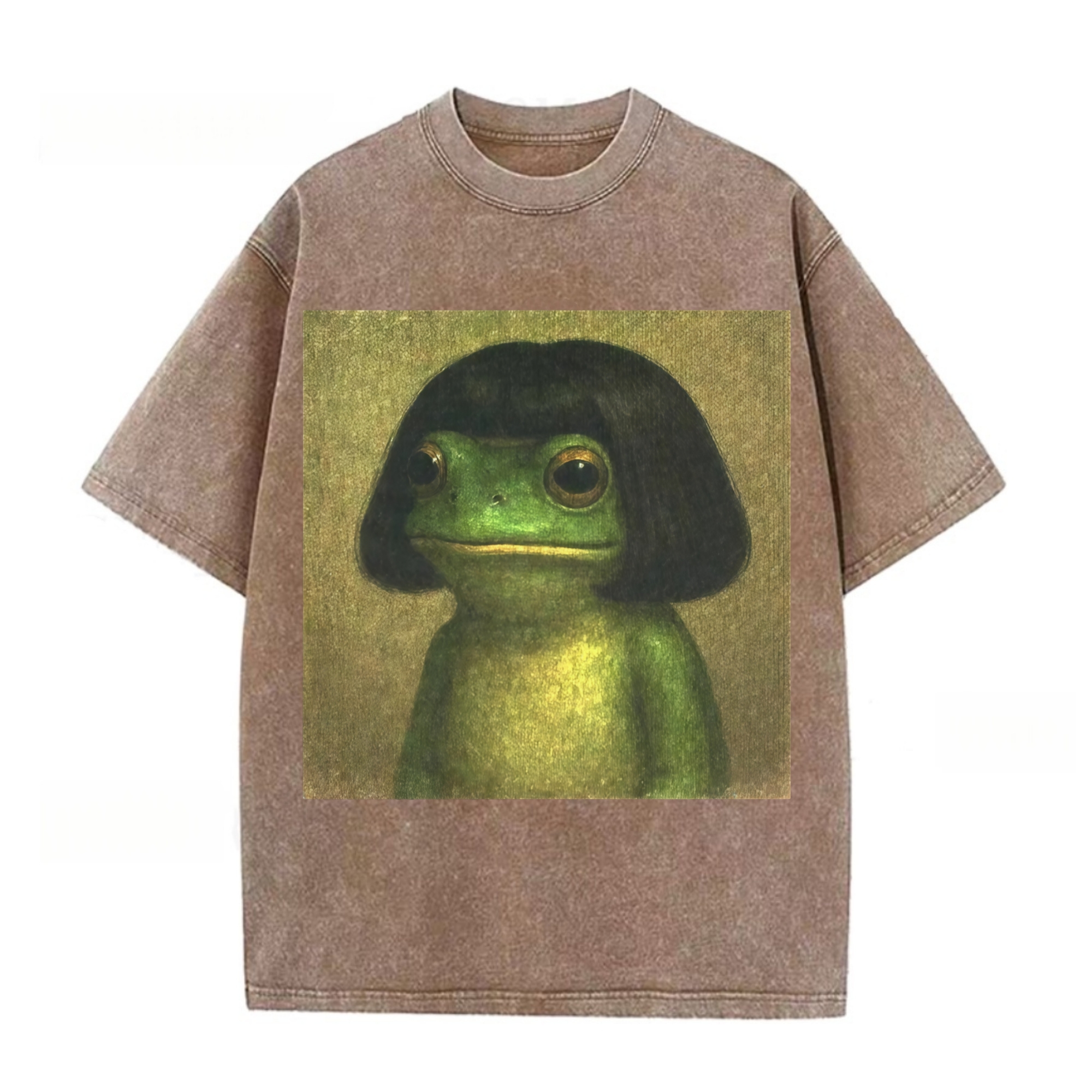 Frog with Bob Haircut Meme T-shirt