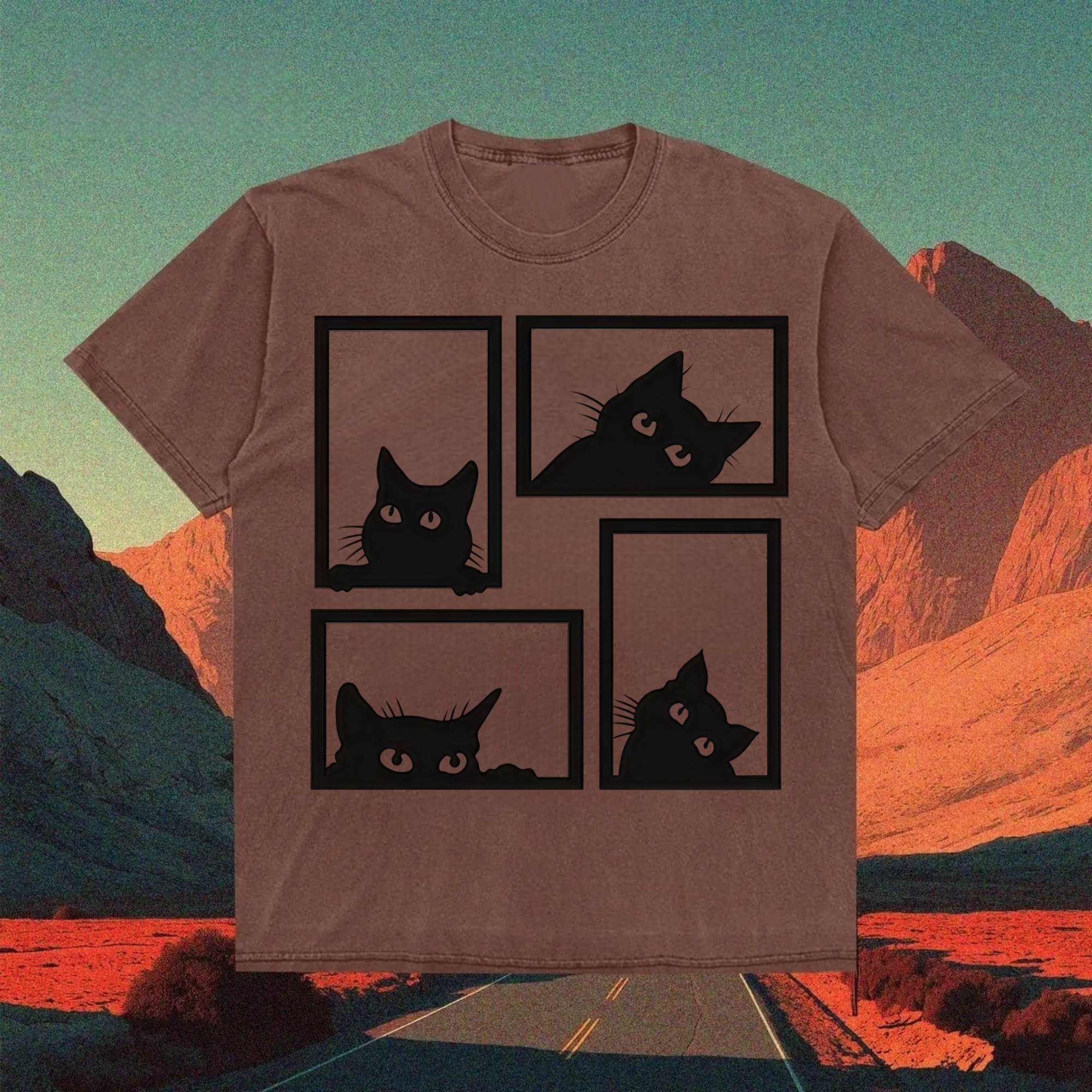 Cats In The Grid T-Shirt