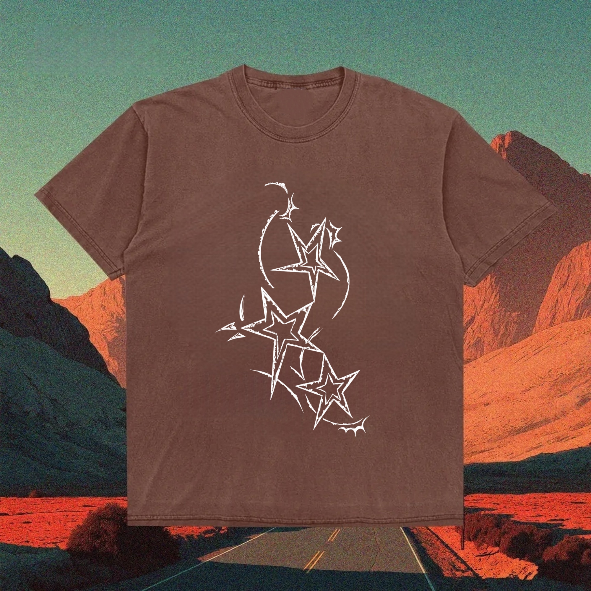 Dynamic Star Pattern T-shirt