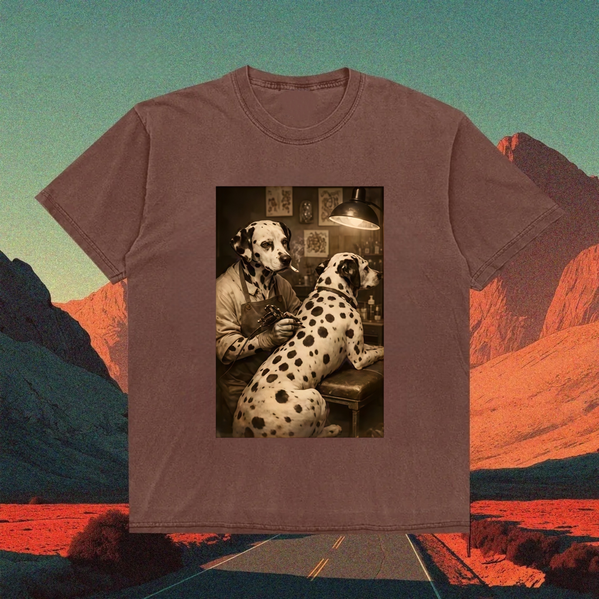 Funny Dalmatian Tattoo Dog T-shirt