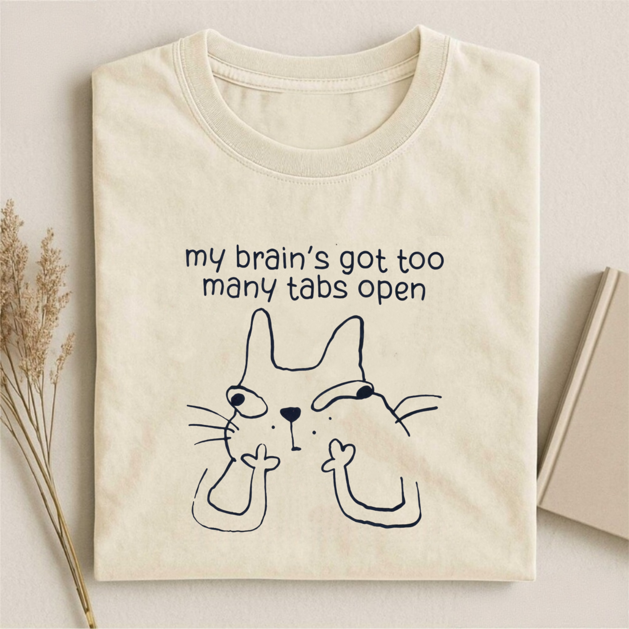 Funny Cat Too Many Tabs T-shirt