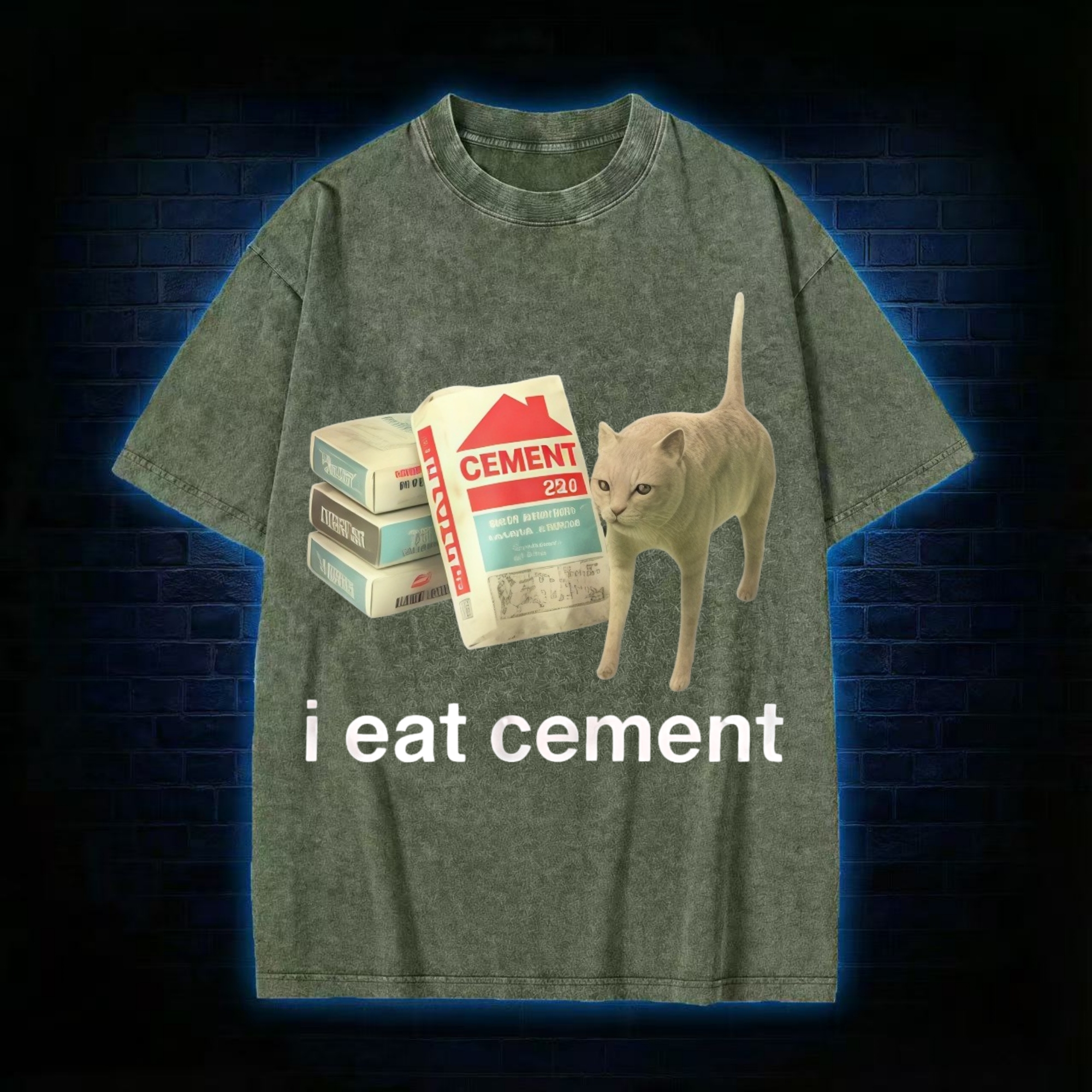 I Eat Cement Washed T-shirt
