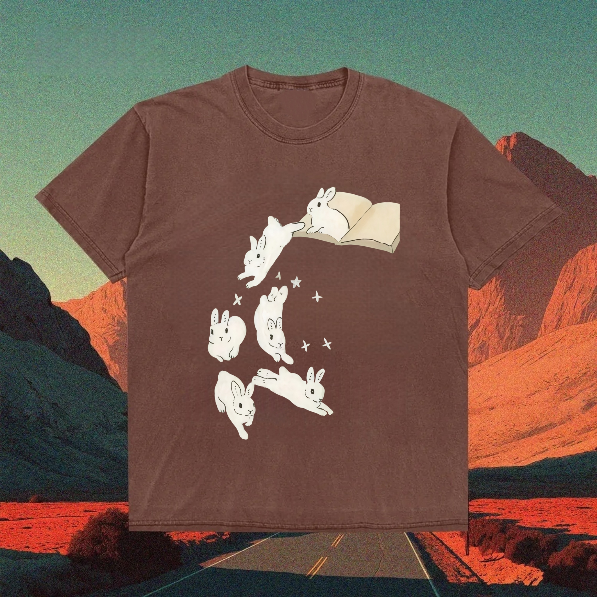 Rabbit Book Fantasy T-shirt