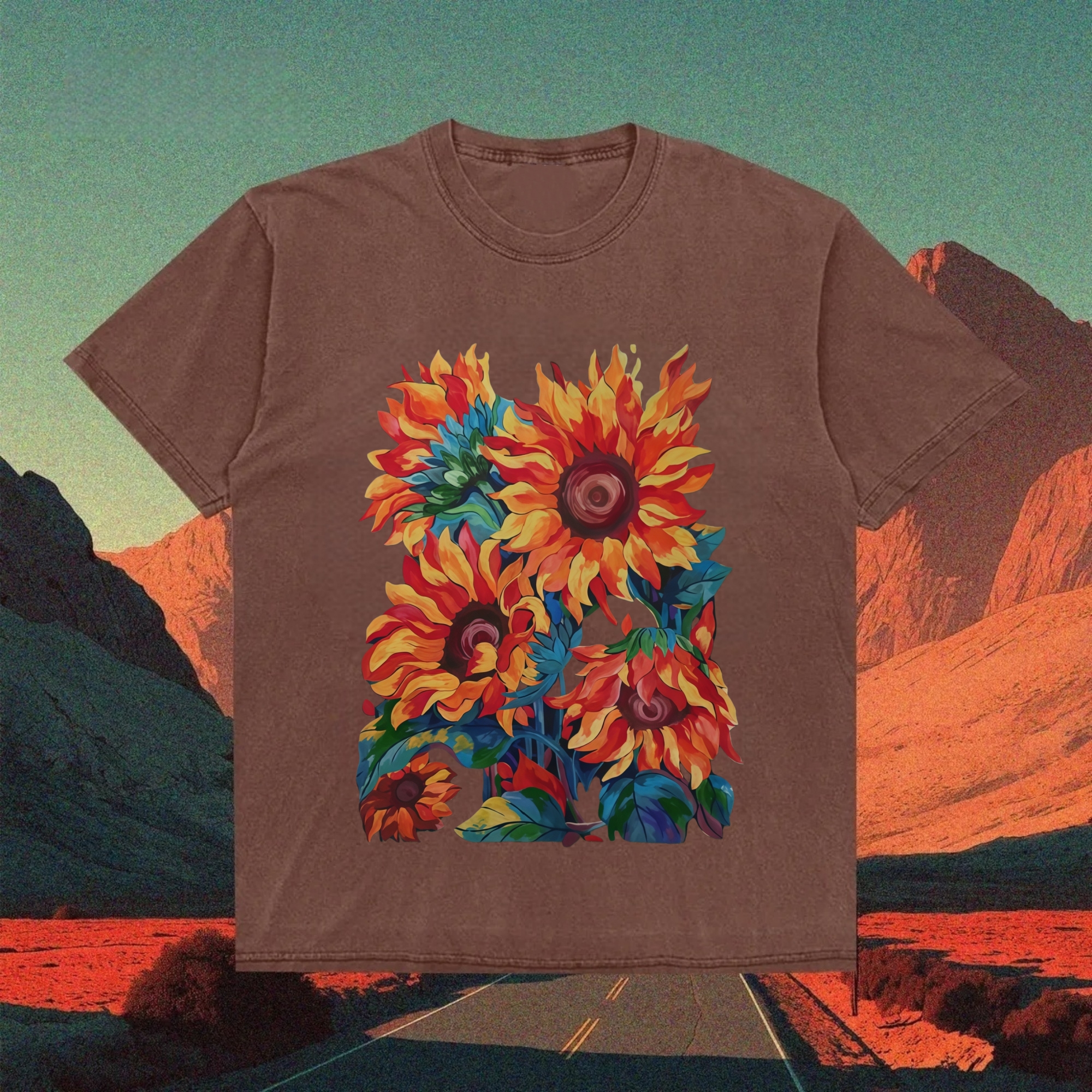 Colorful Sunflowers T-shirt