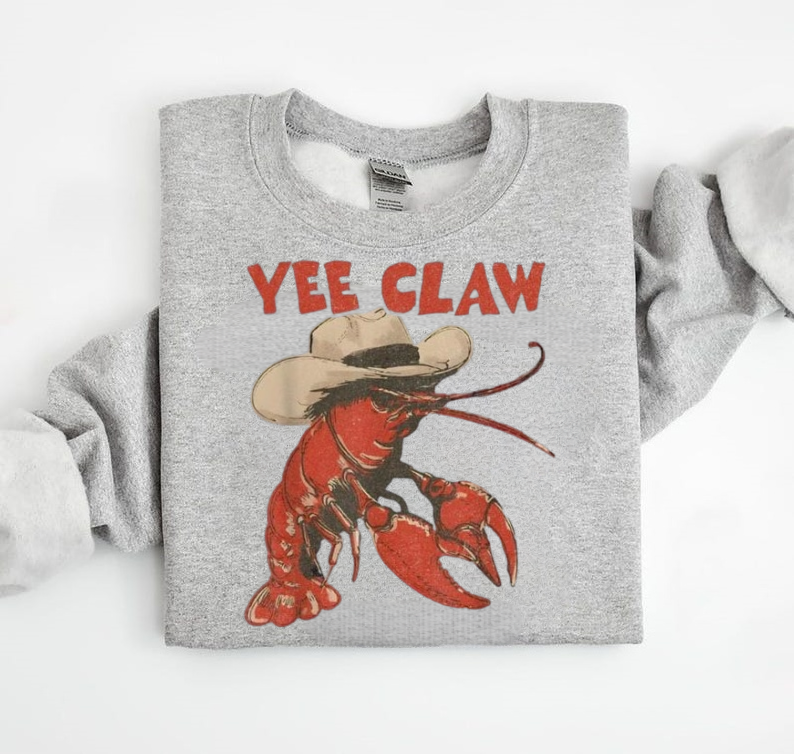 Yee Claw Cowboy Lobster Western Sweatshirt