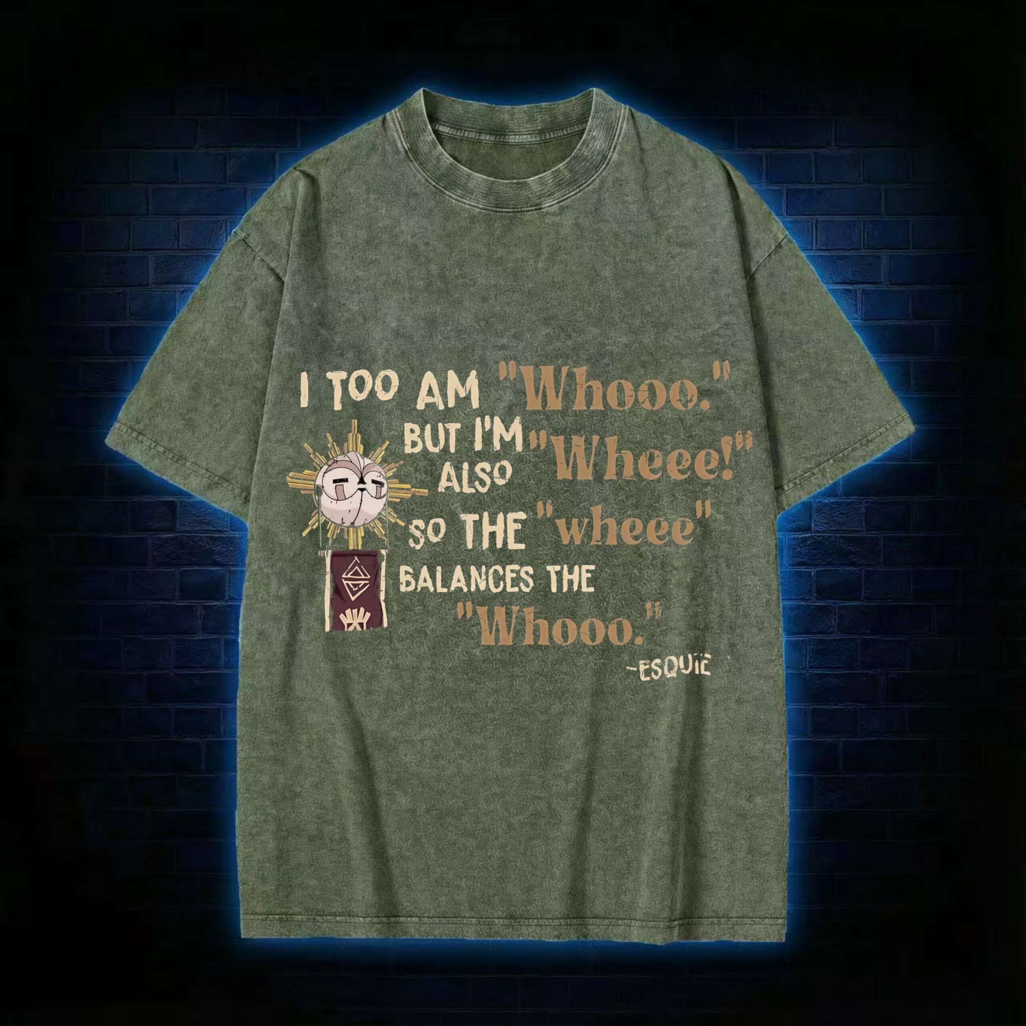 Too am Whooo. Washed T-shirt