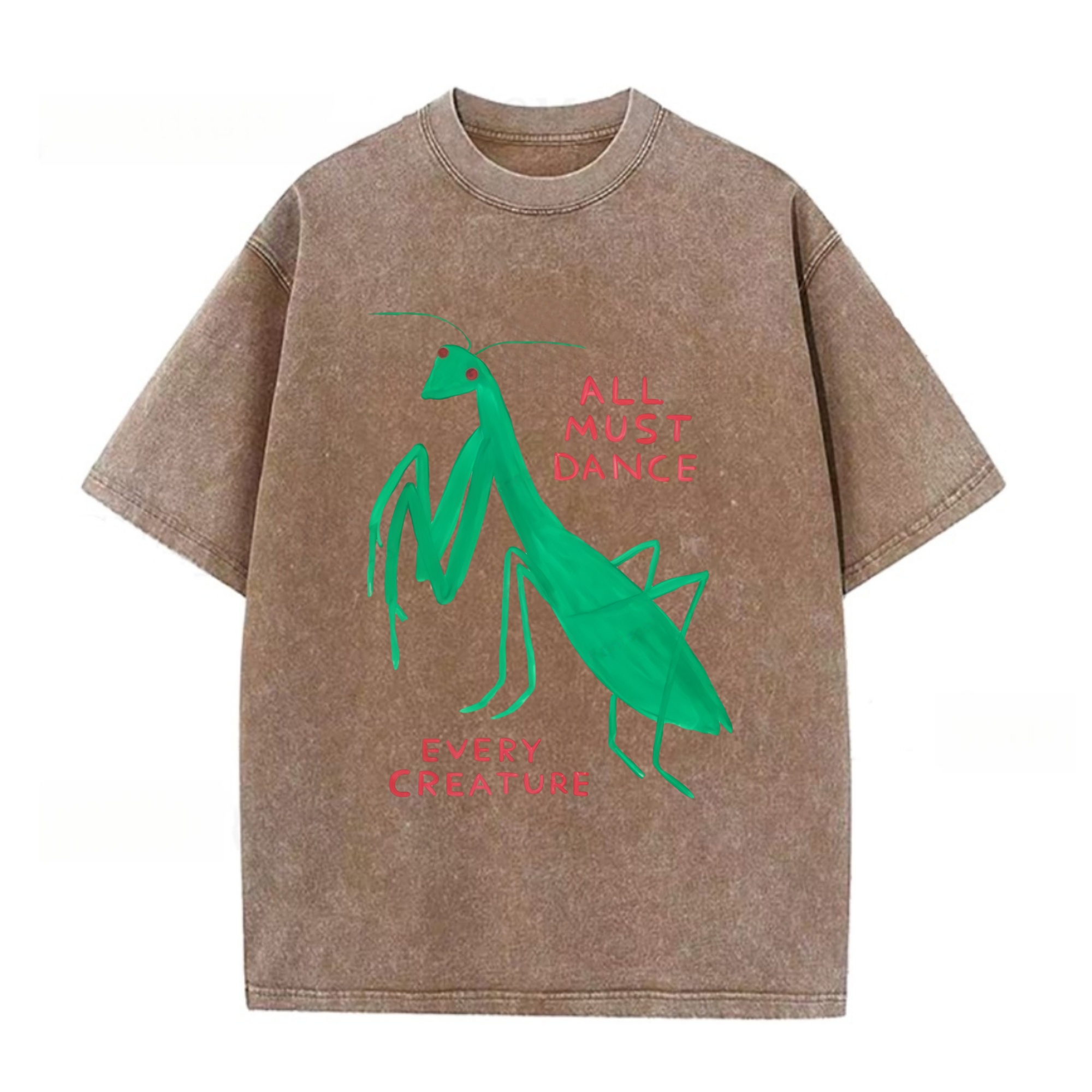 Green Grasshopper Print T-shirt