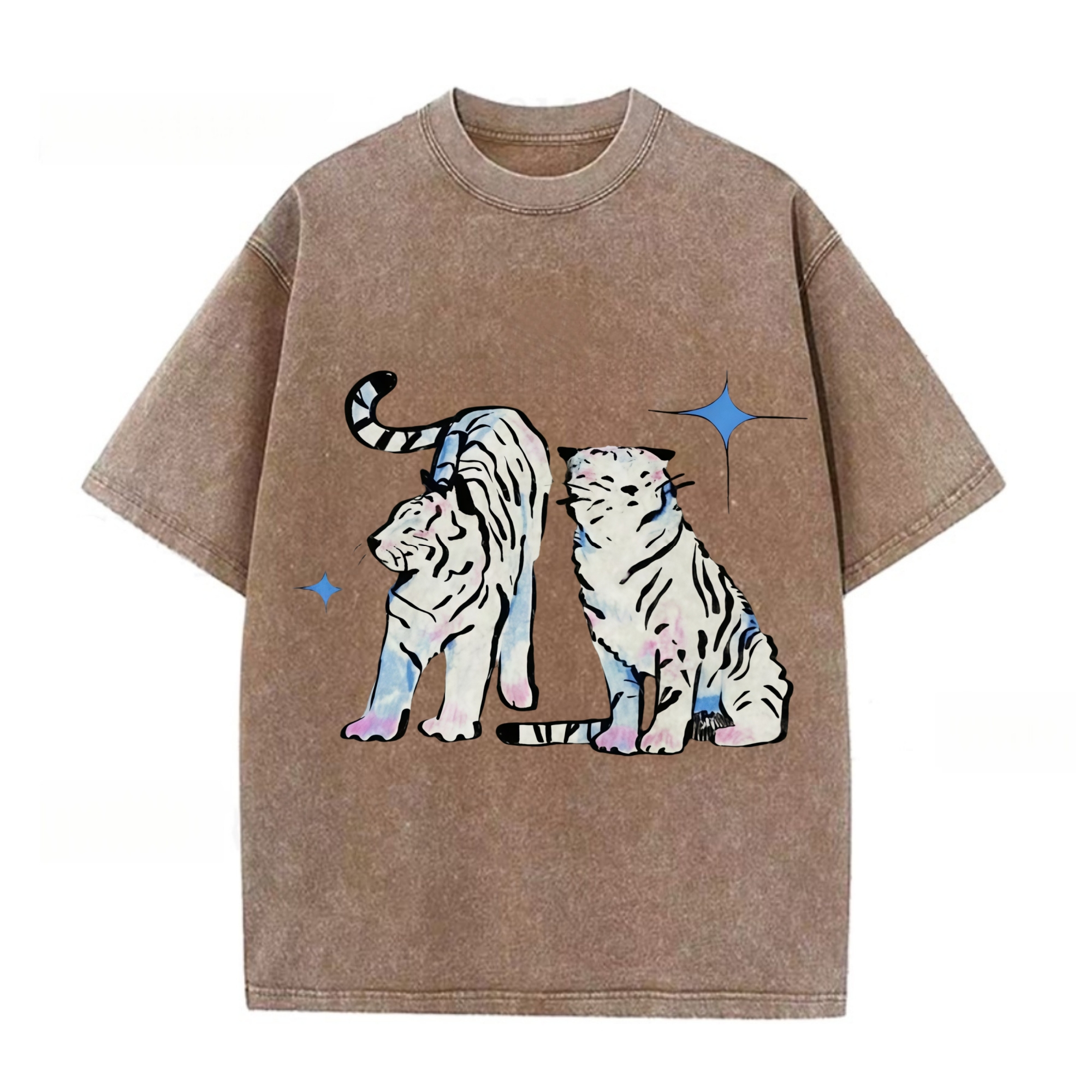 Starry Double White Tiger T-shirt