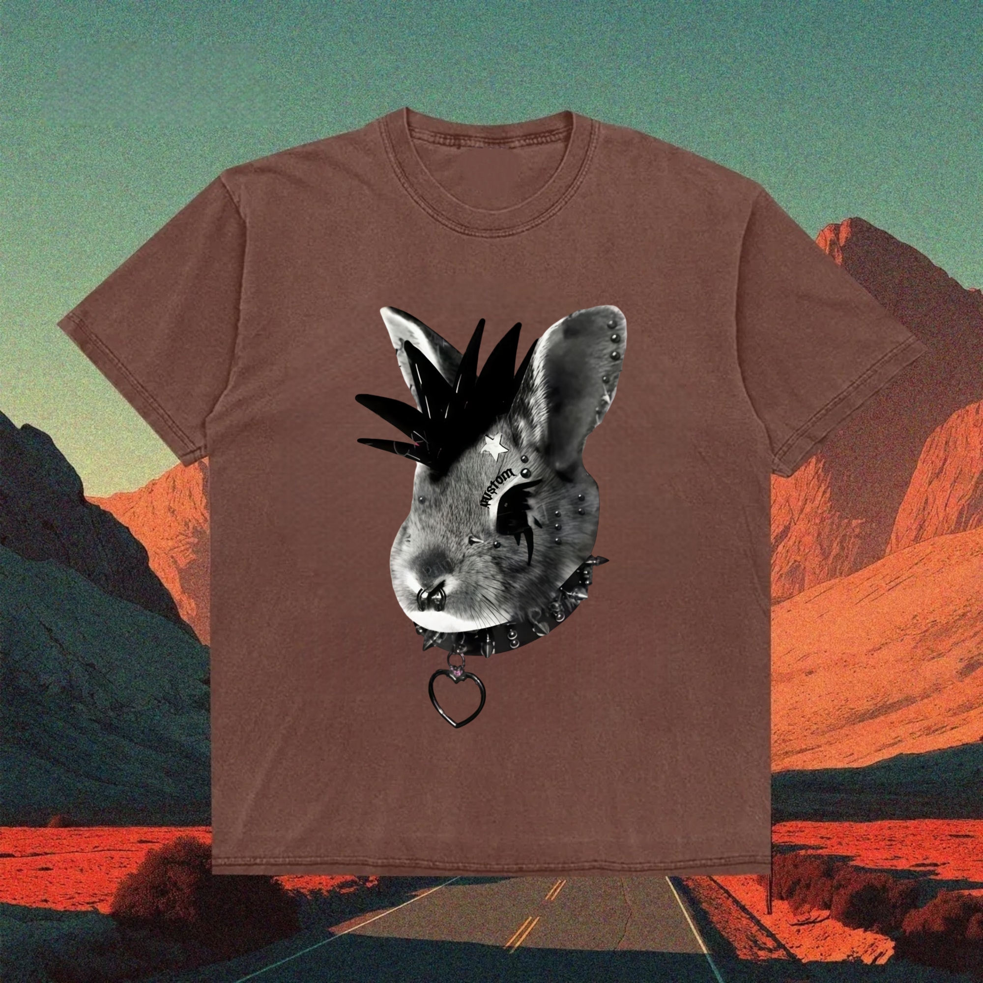 Punk Rock Rebel Rabbit T-shirt