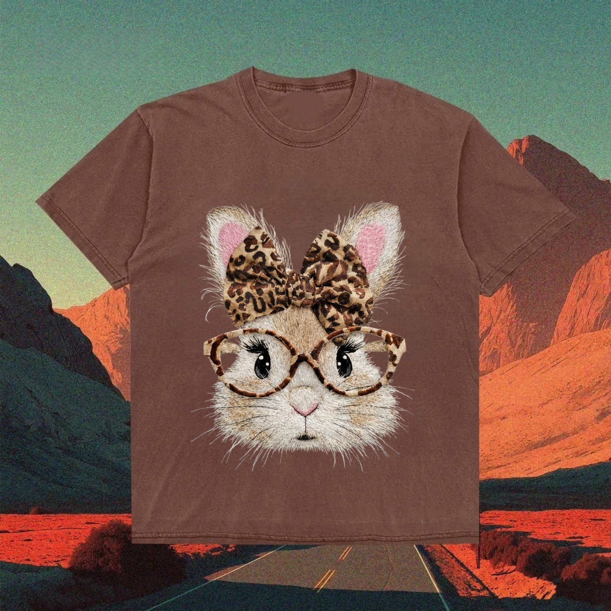 Retro Happy Easter Bunny T-shrit