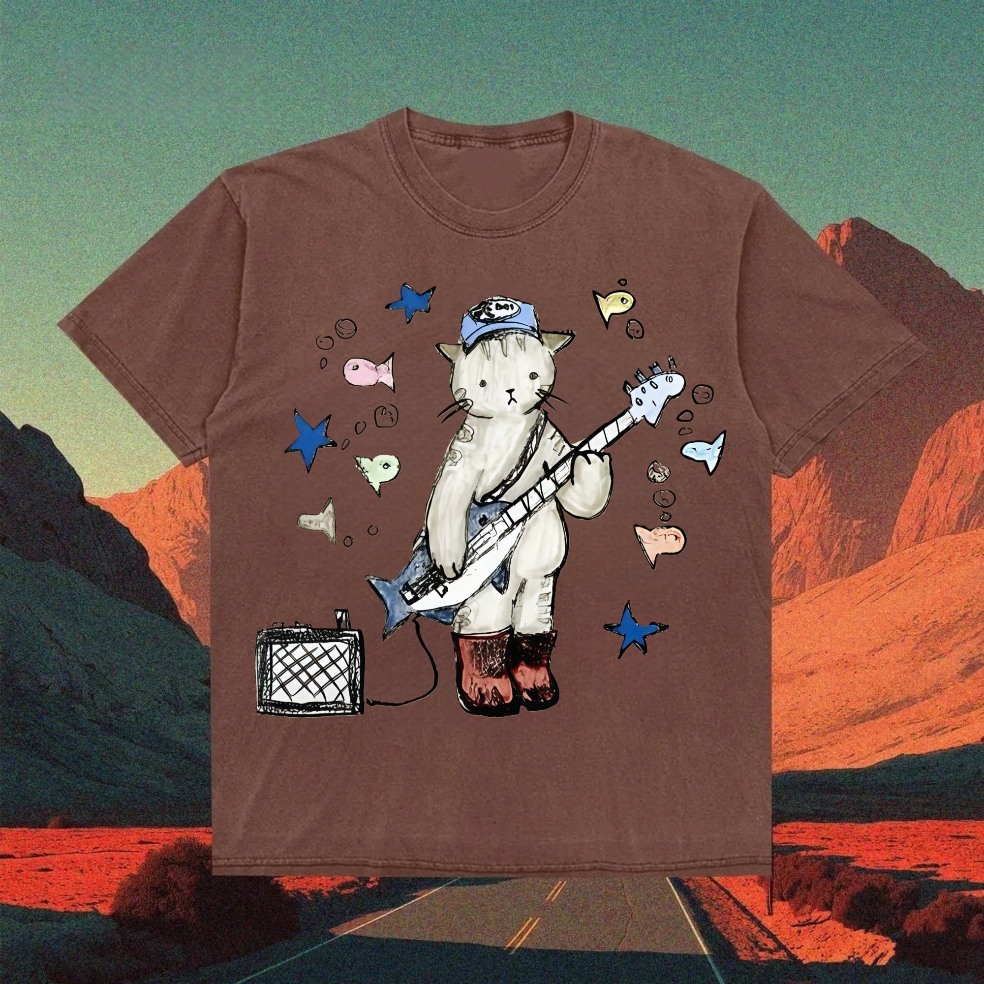 Rock Star Cat Performance T-shirt