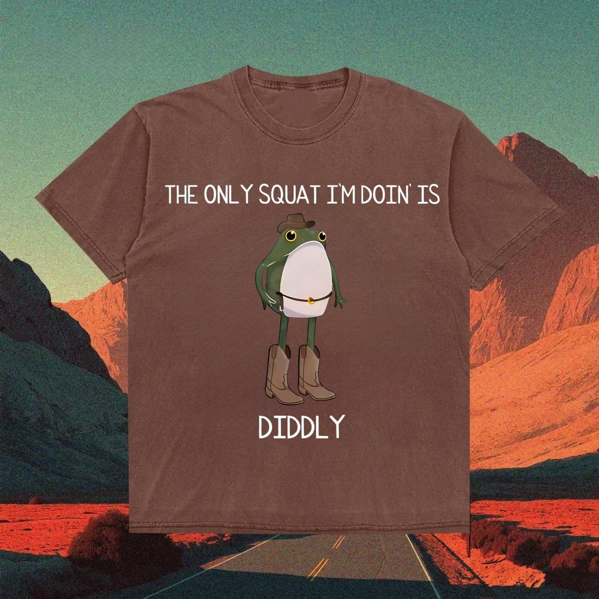 Lazy Cowboy Frog T-shirt