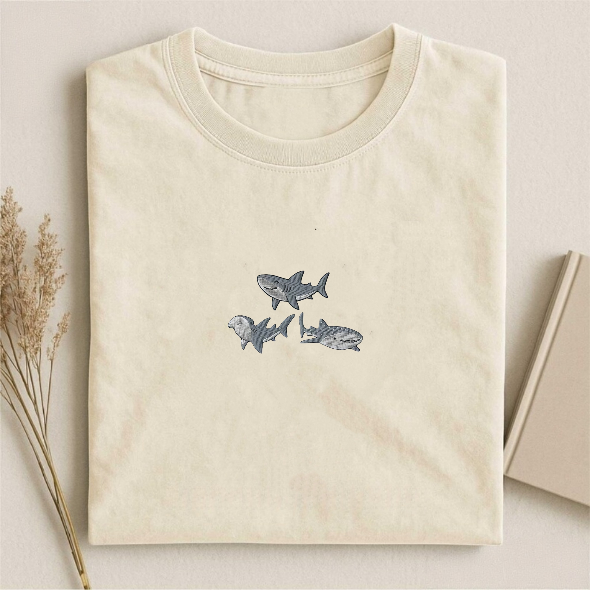 Embroidered Shark T-shirt