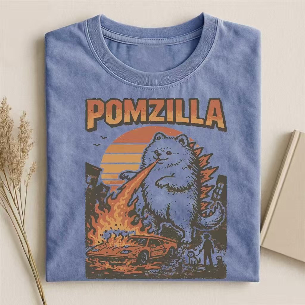 Pomeranian Godzilla T-shirt