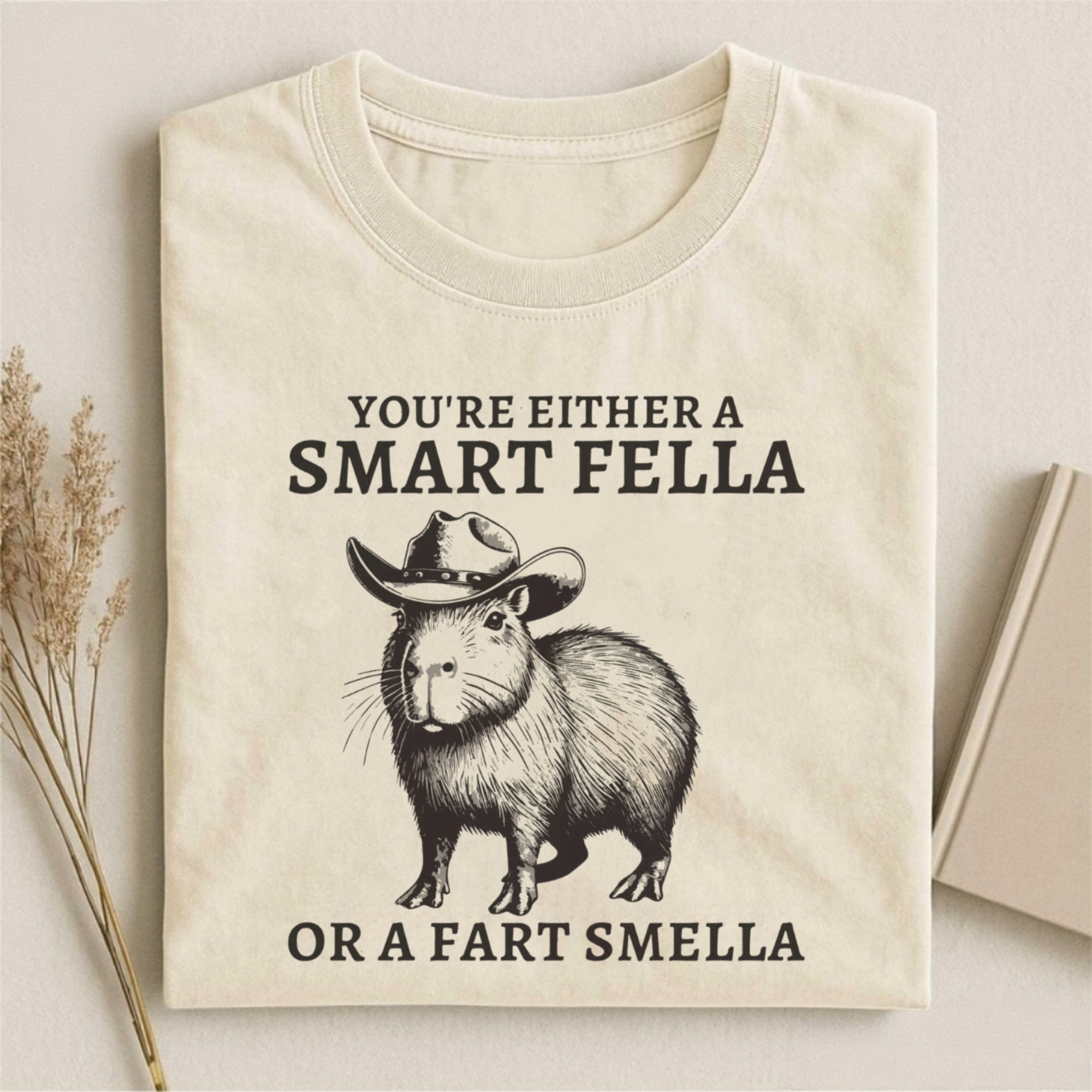 Retro Smart Fella Capybara 90s T-shirt