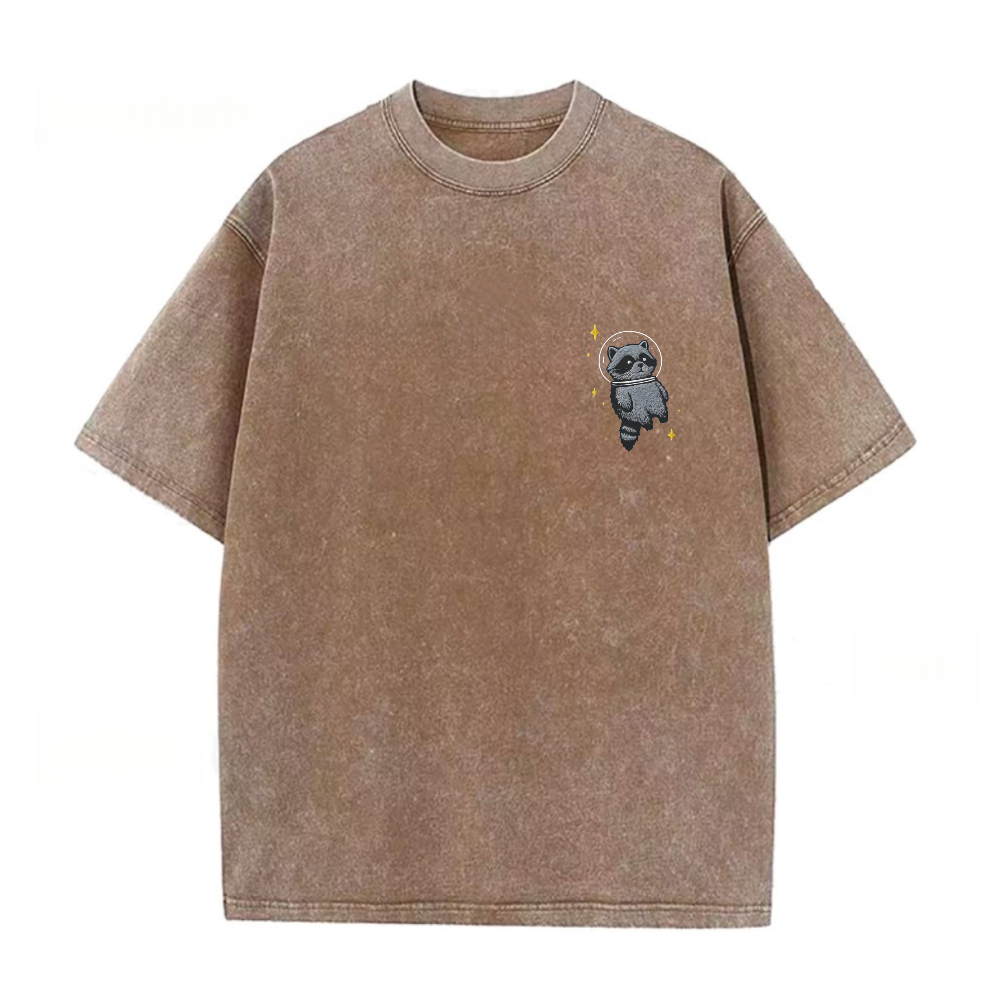 Space Raccoon Embroidered T-shirt