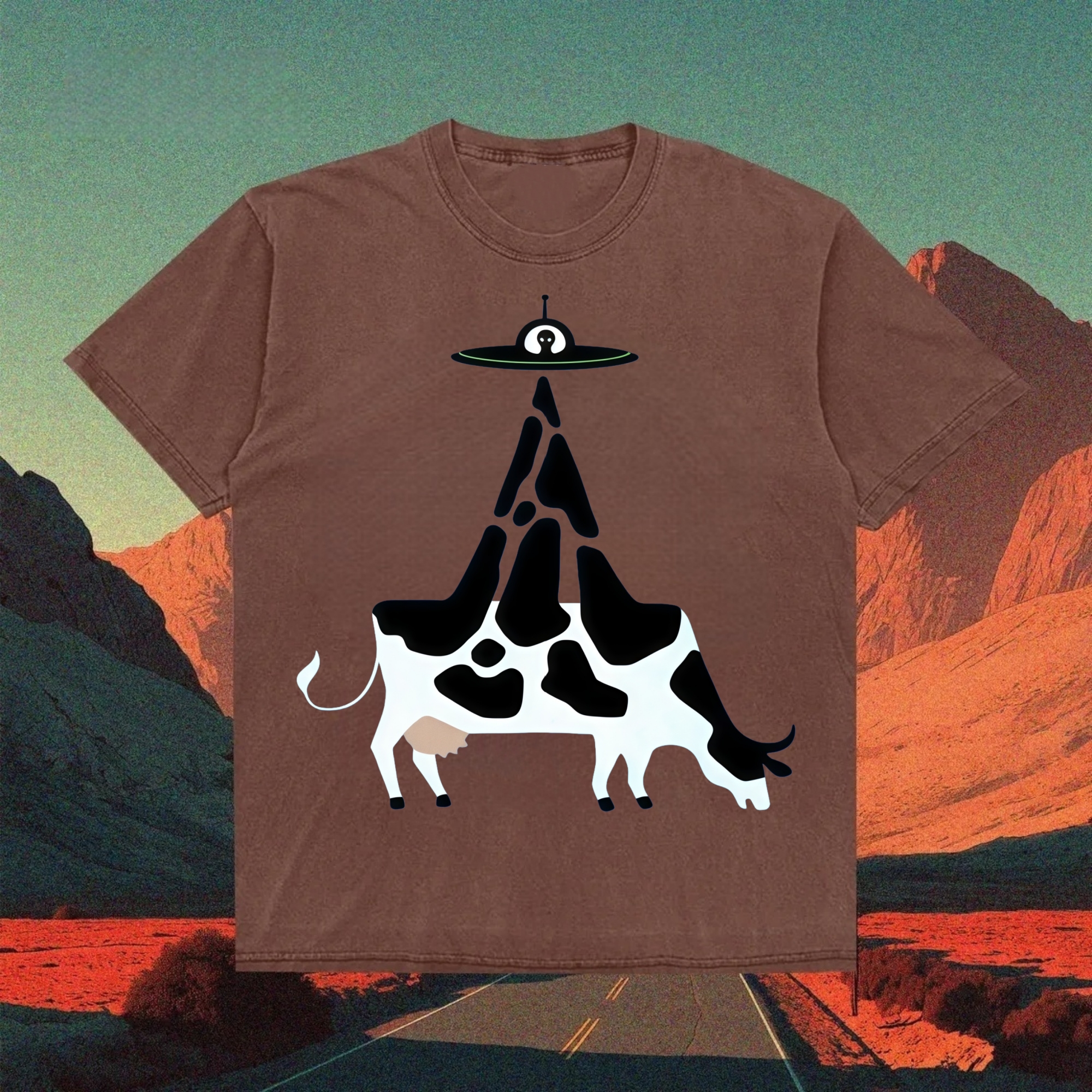 UFO and Cow T-shirt