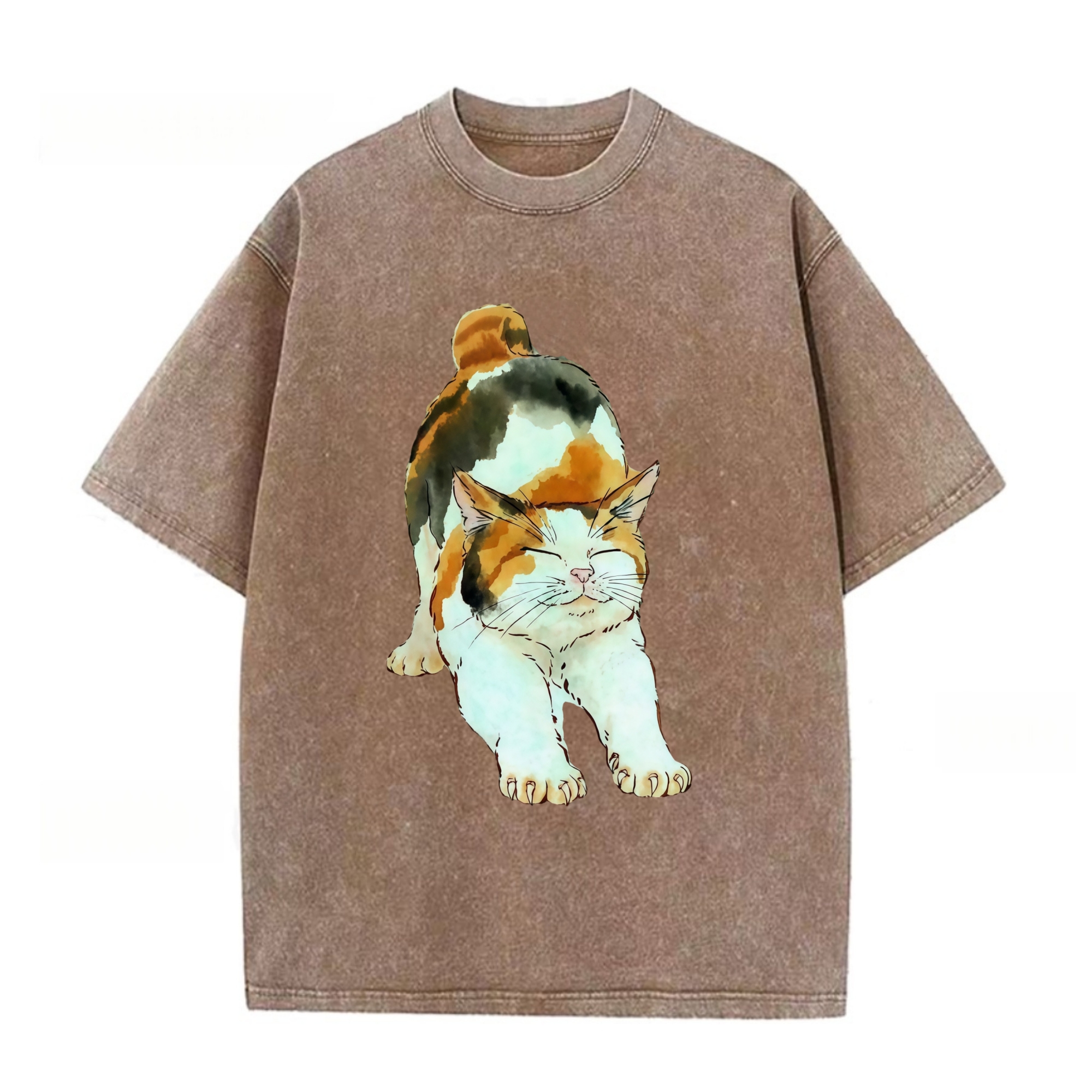 The Stretched-Out Calico Cat T-shirt