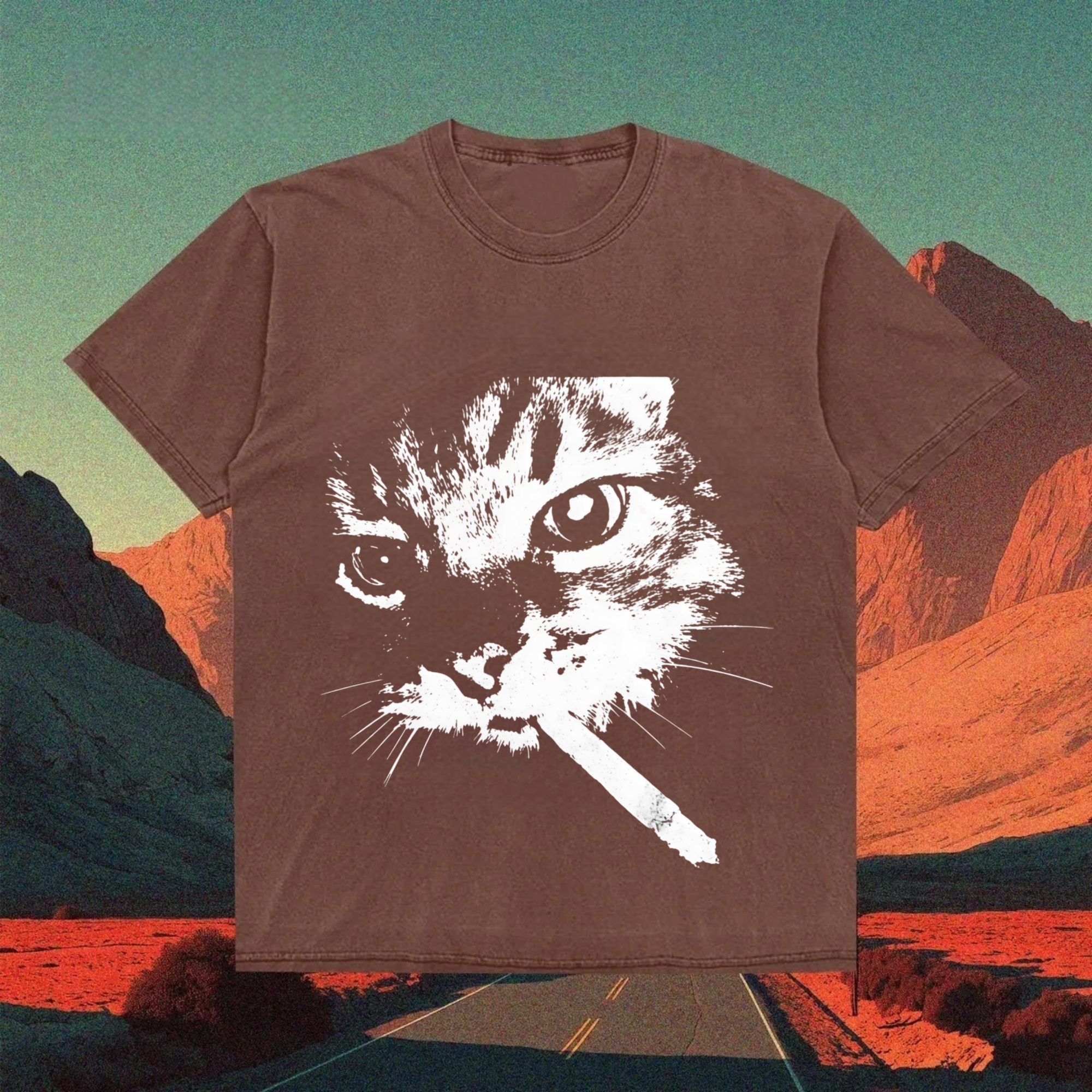Smoking Cat T-shirt