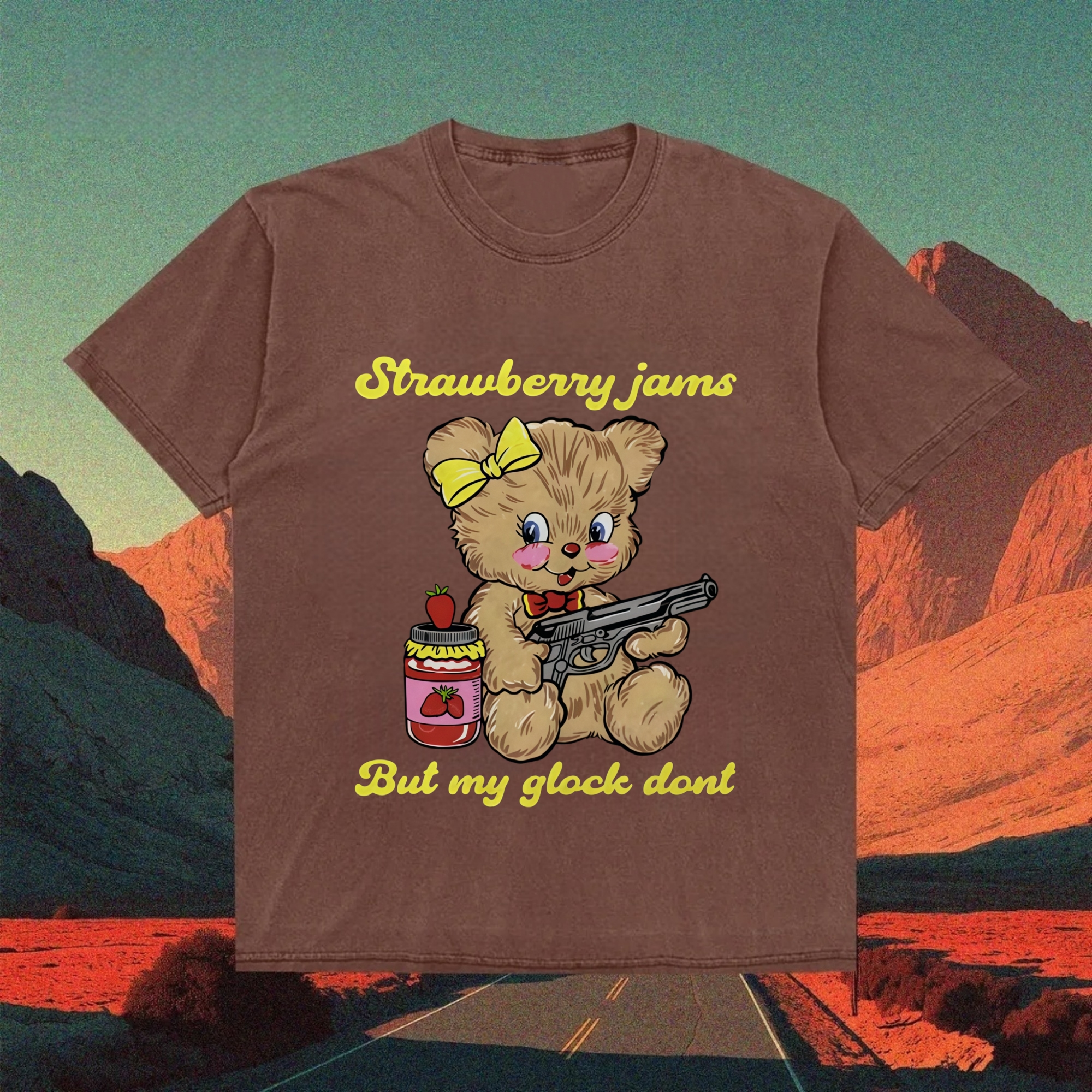 Sweet Bear Strawberry Glock T-shirt