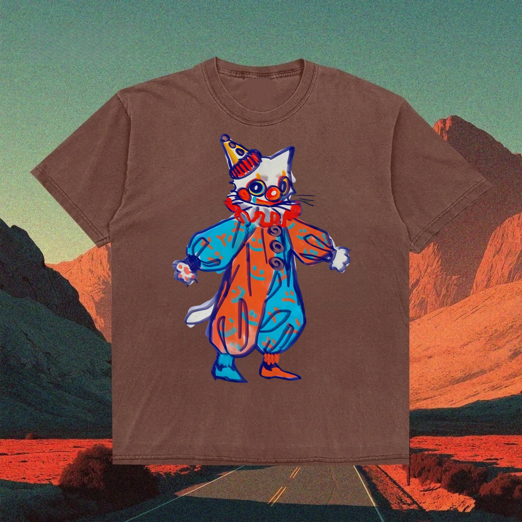 Weird Clown Cat T-shirt