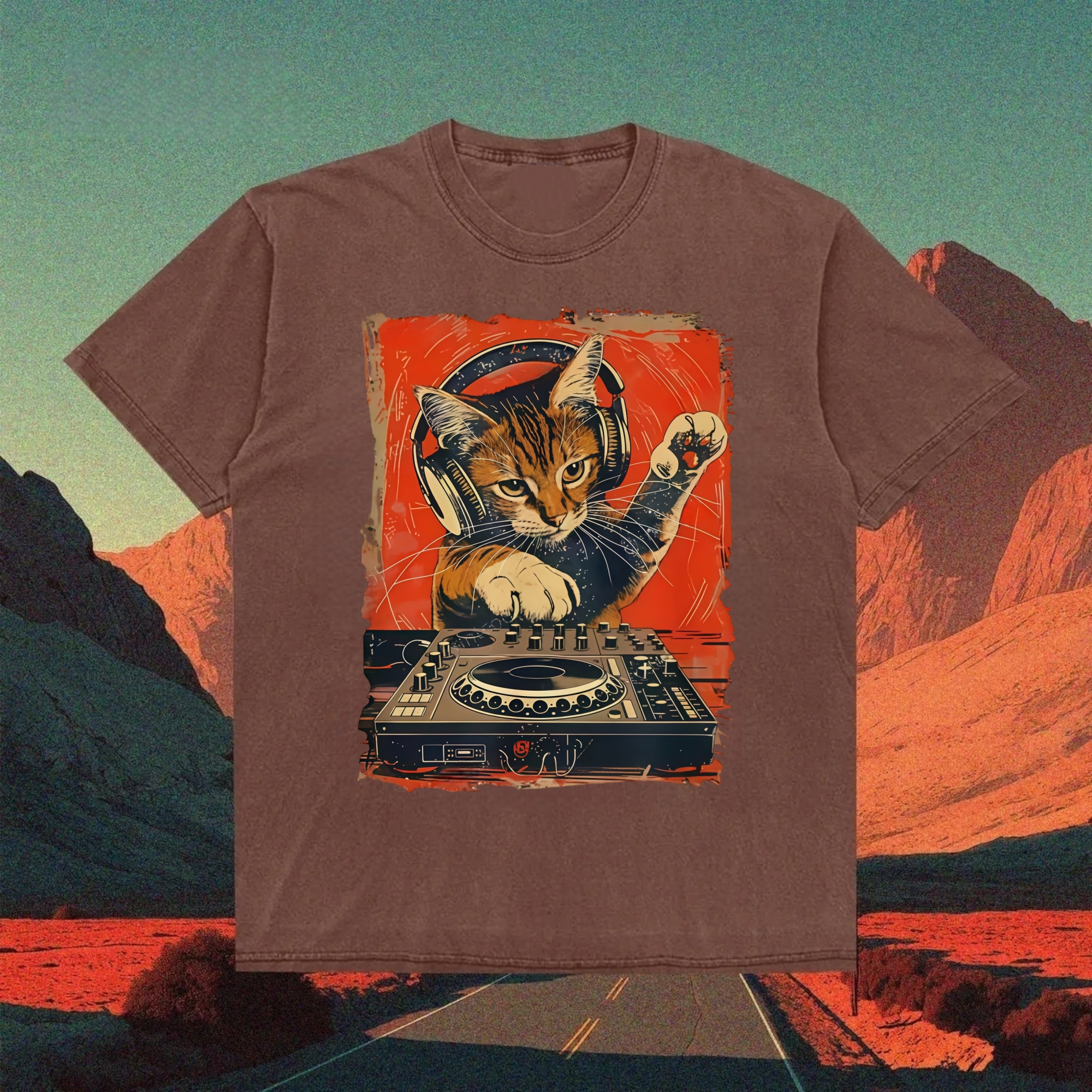 Techno Kitty Beats T-shirt