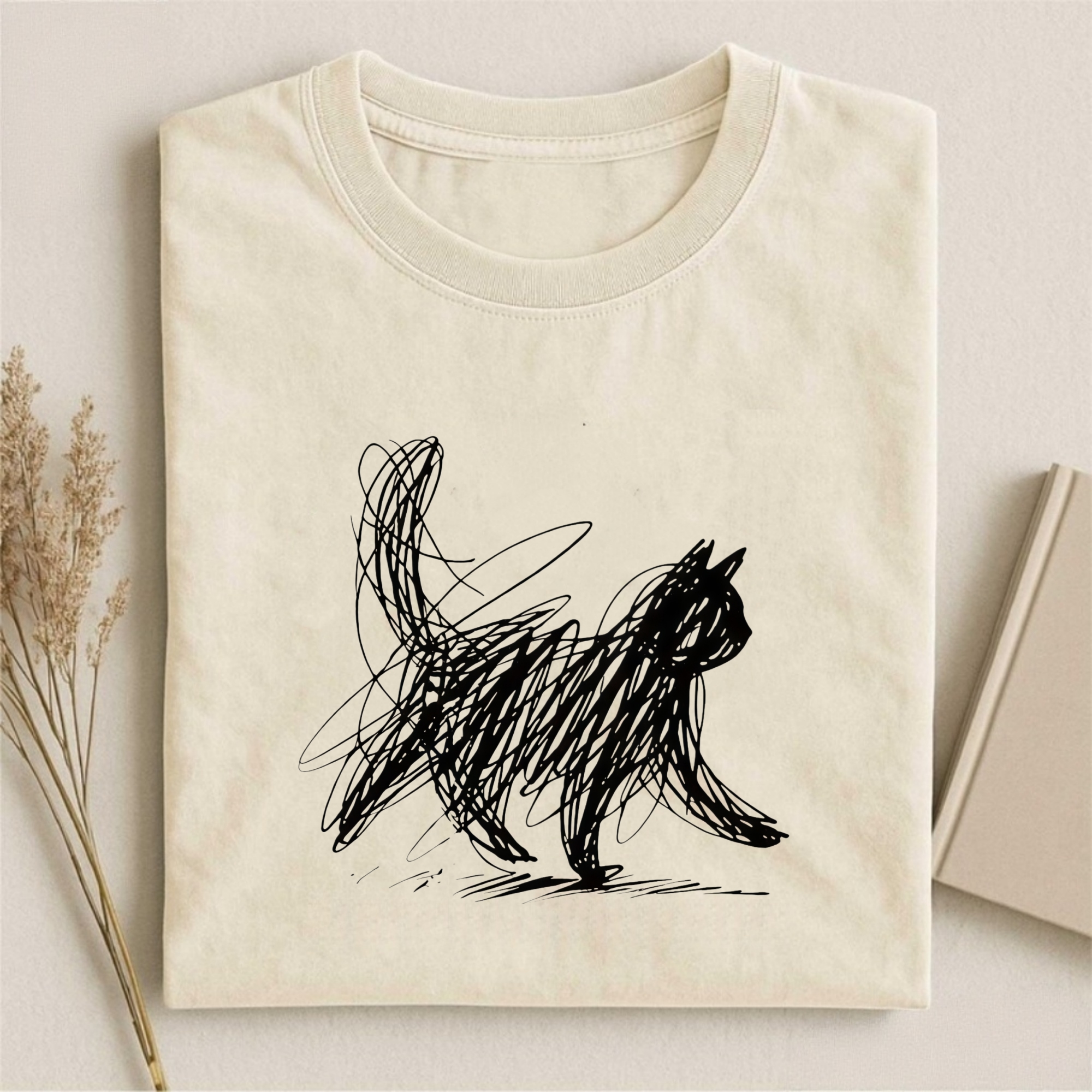 Minimalist Cat T-shirt