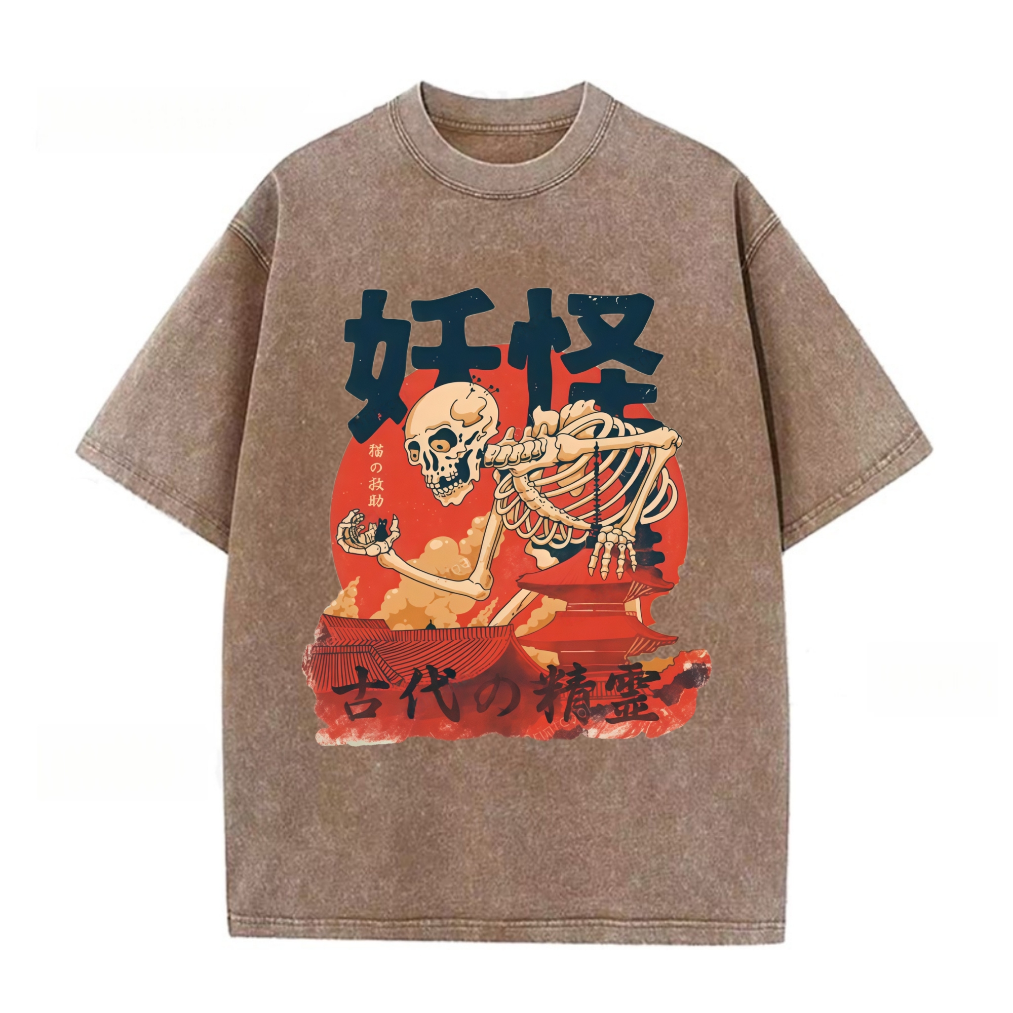 Yokai Rescuing Cats T-shirt