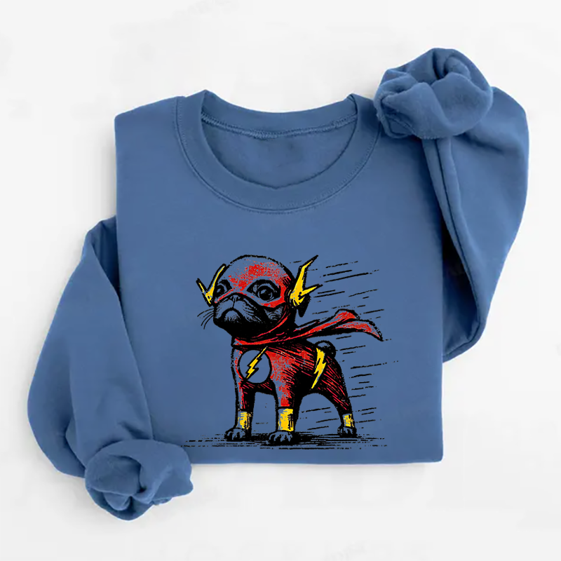 Funny Pug Superhero Sweatshirt