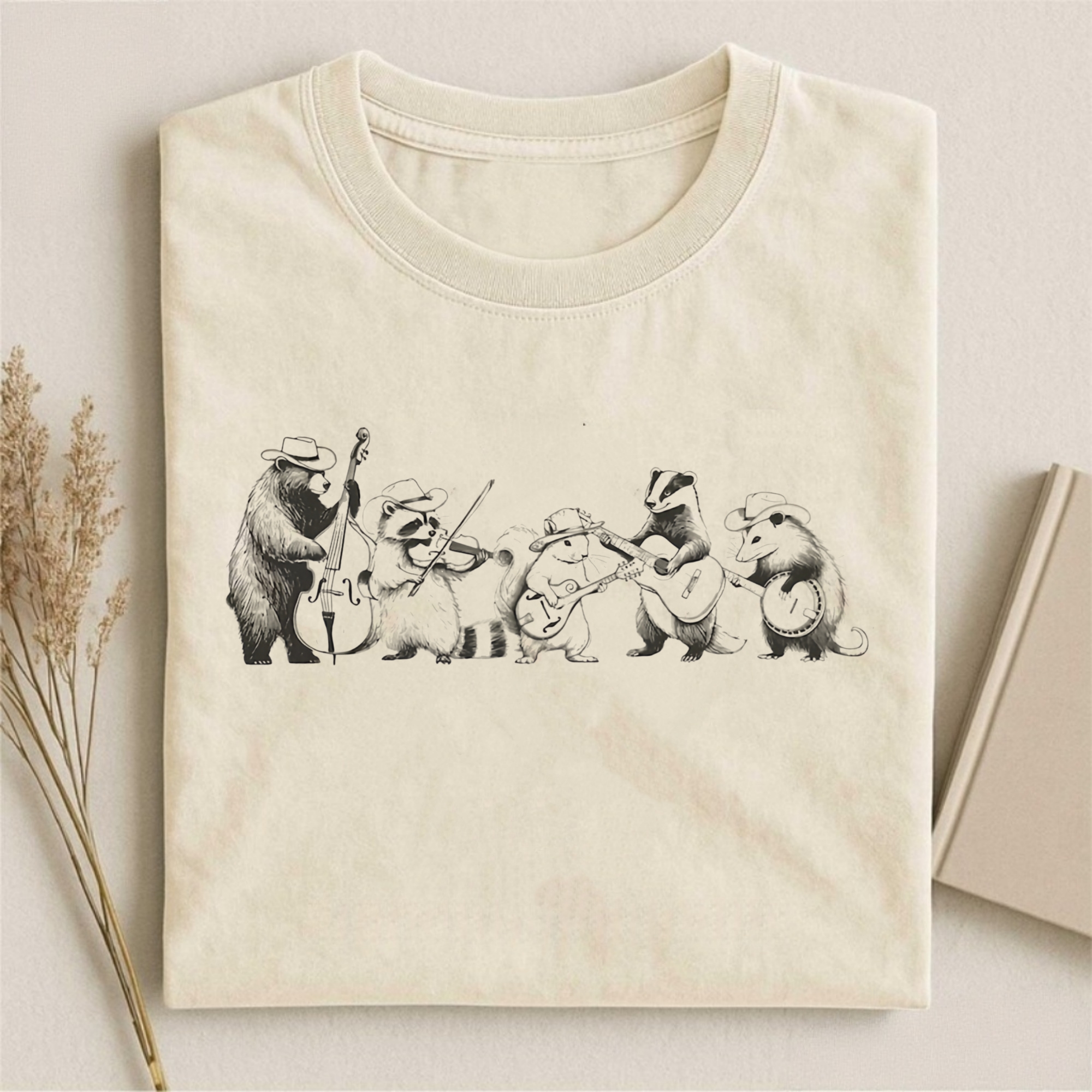 Funny Forest Animals Playing Instruments T-shirt