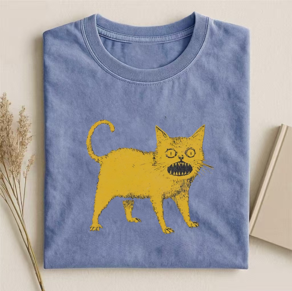 Horrible Japanese Cat Vintage T-shirt