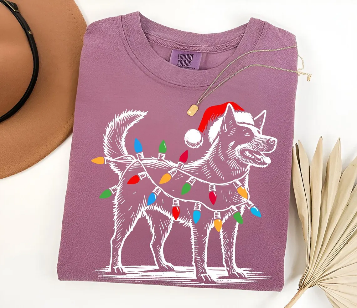 Comfort Color Cattle Dog Christmas T-shirt