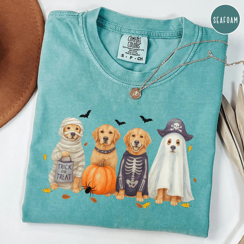 Halloween Golden Retriever T-shirt