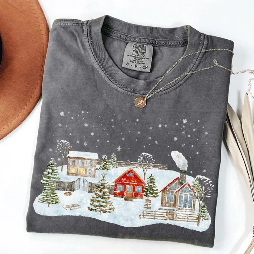 Christmas Village Holiday T-shirt
