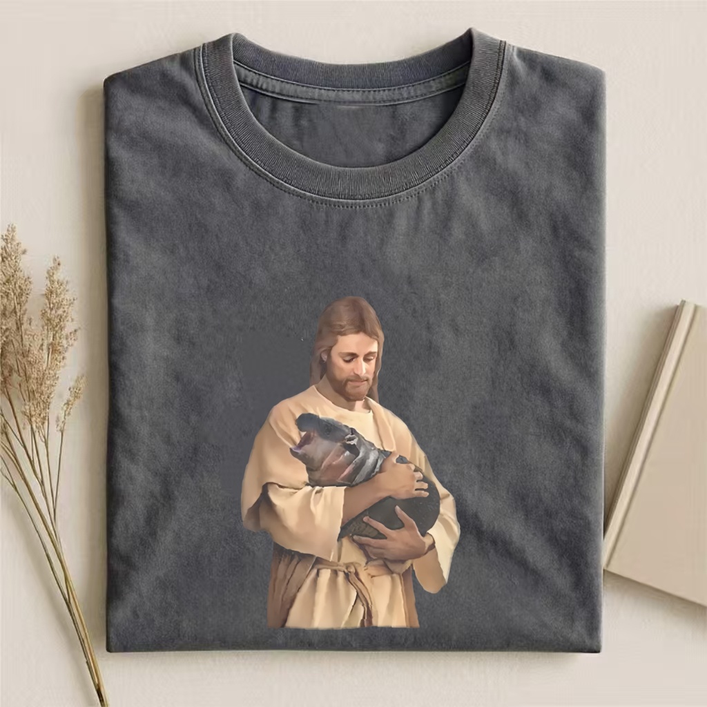Jesus Moo Deng T-Shirt