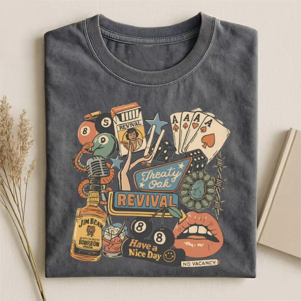 Vintage Collage "Revival" Graphic T-Shirt