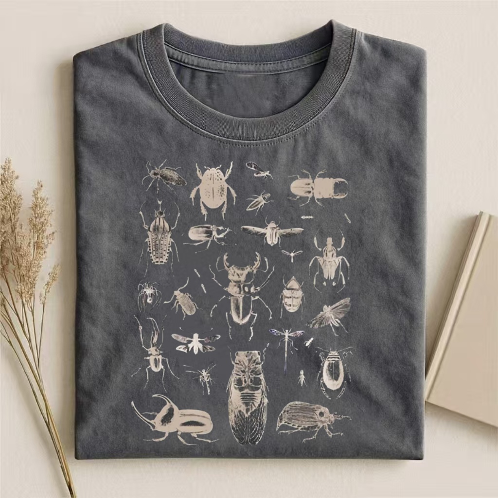Vintage Bug Illustration Graphic T-shirt