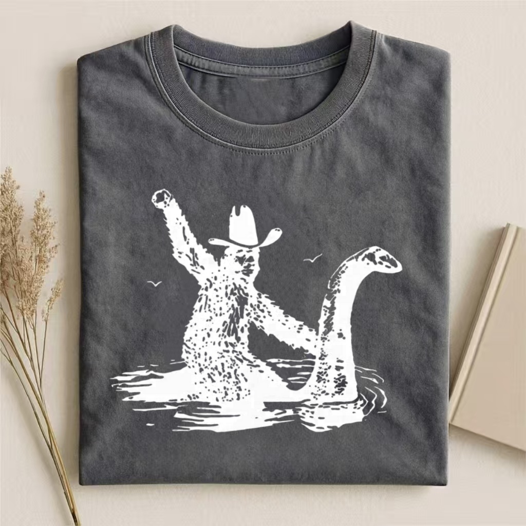 Cowboy Nessie Loch Ness Monster T-shirt