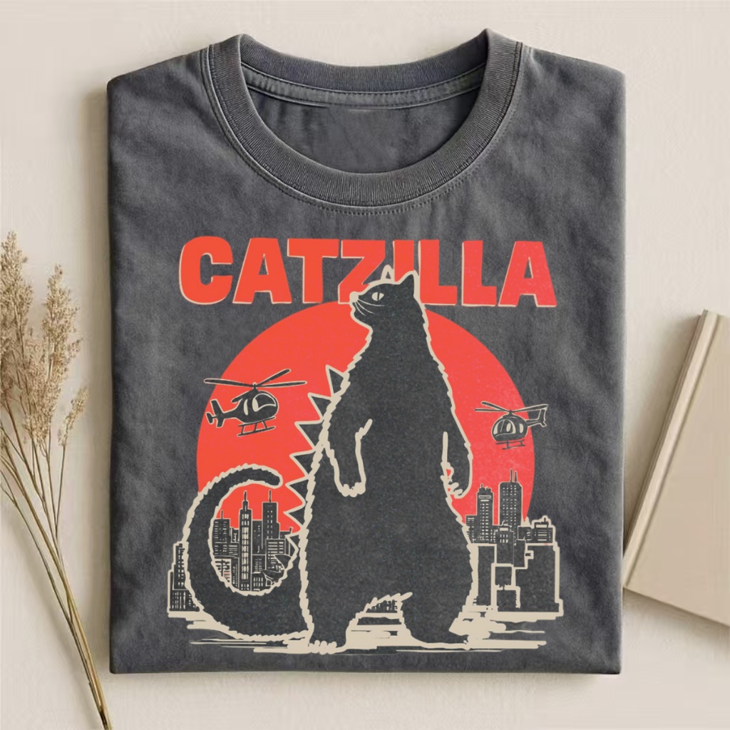 "Catzilla" Kaiju Cat Graphic T-shirt