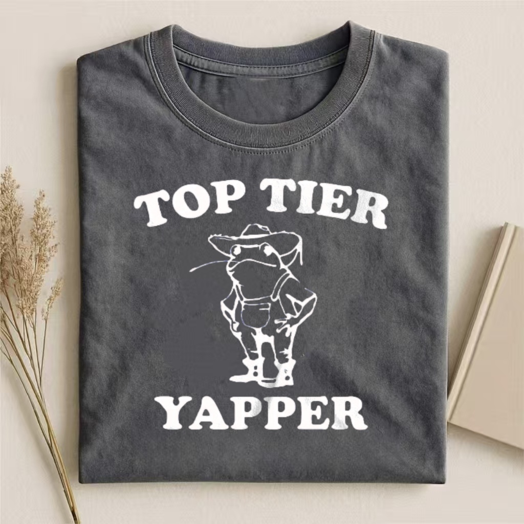 "Top Tier Yapper" Cowboy Frog T-shirt