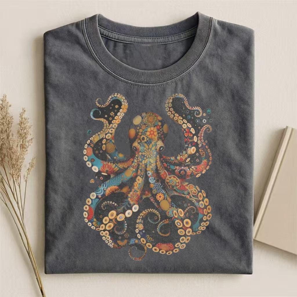 Bohemian Mandala Octopus Graphic T-shirt
