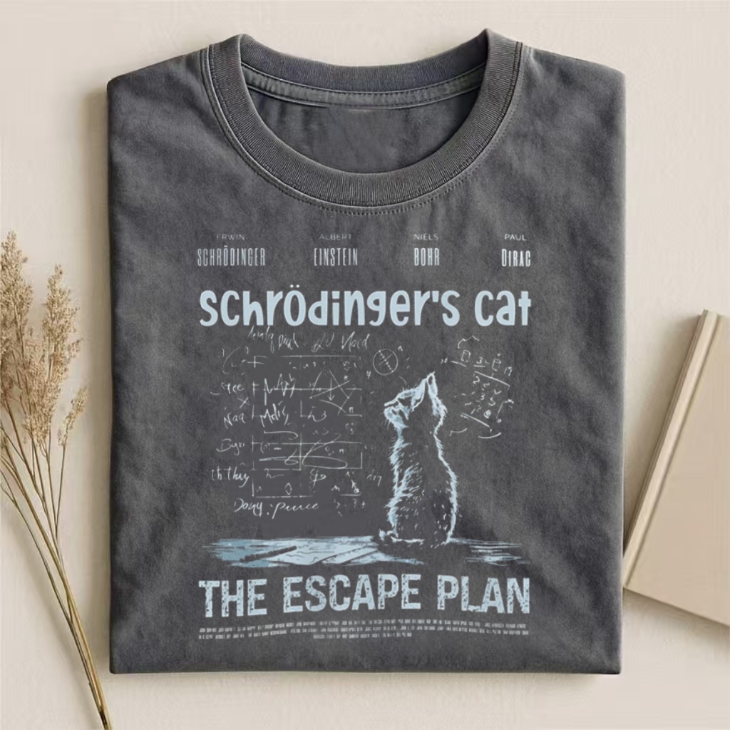 "Schrödinger's Cat: The Escape Plan" Science Humor T-shirt