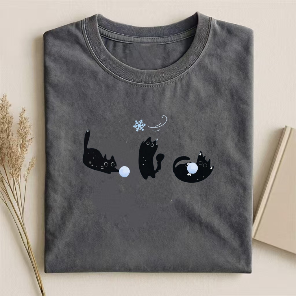Black Cats Winter T-shirt