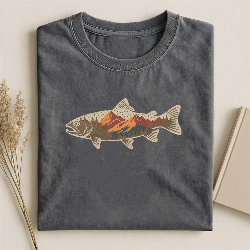 Mountain Fish Graphic T-shirt