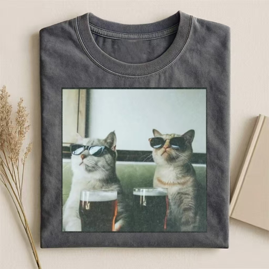 Cool Cats With Beer Meme T-shirt