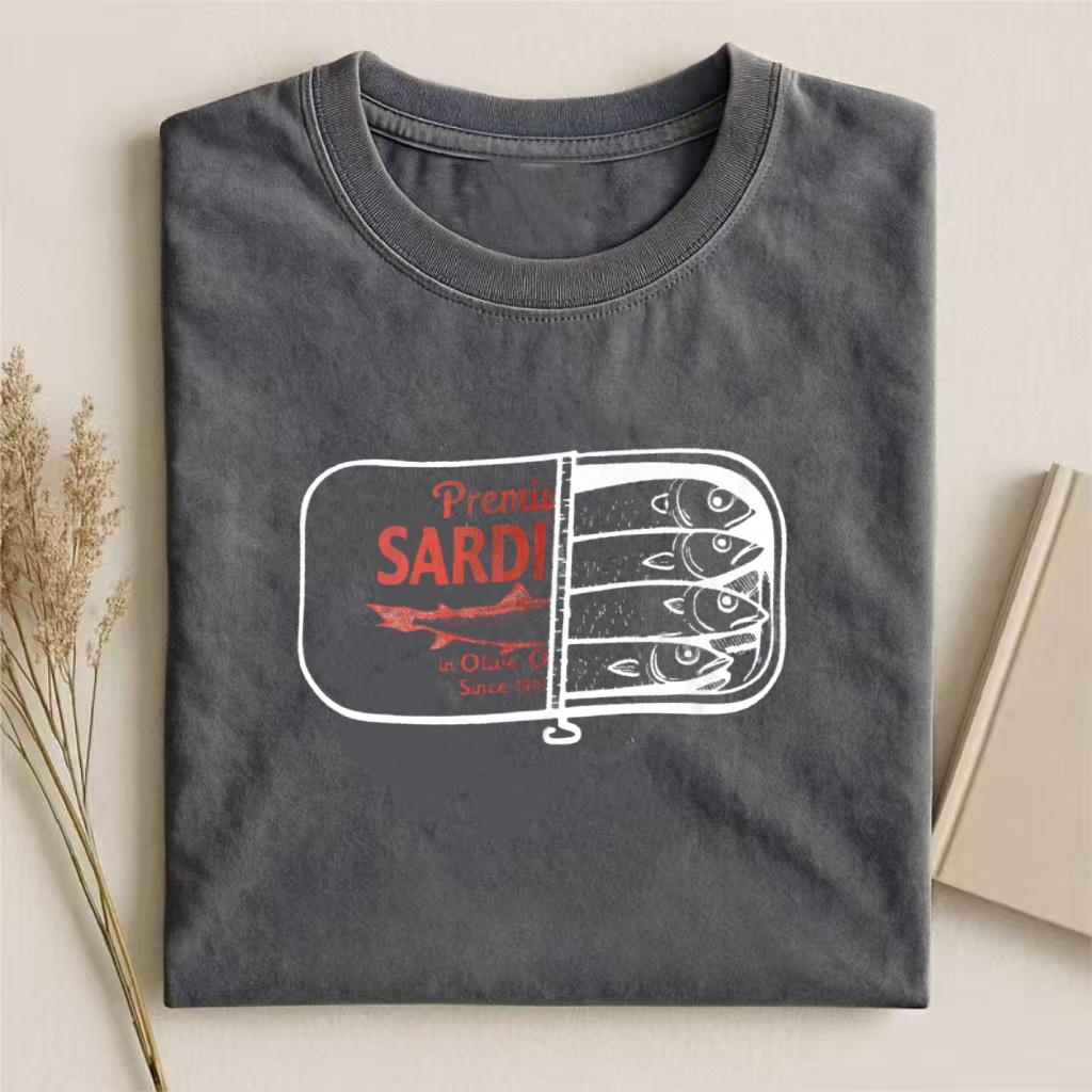 Premium Sardines Vintage Can Graphic T-shirt