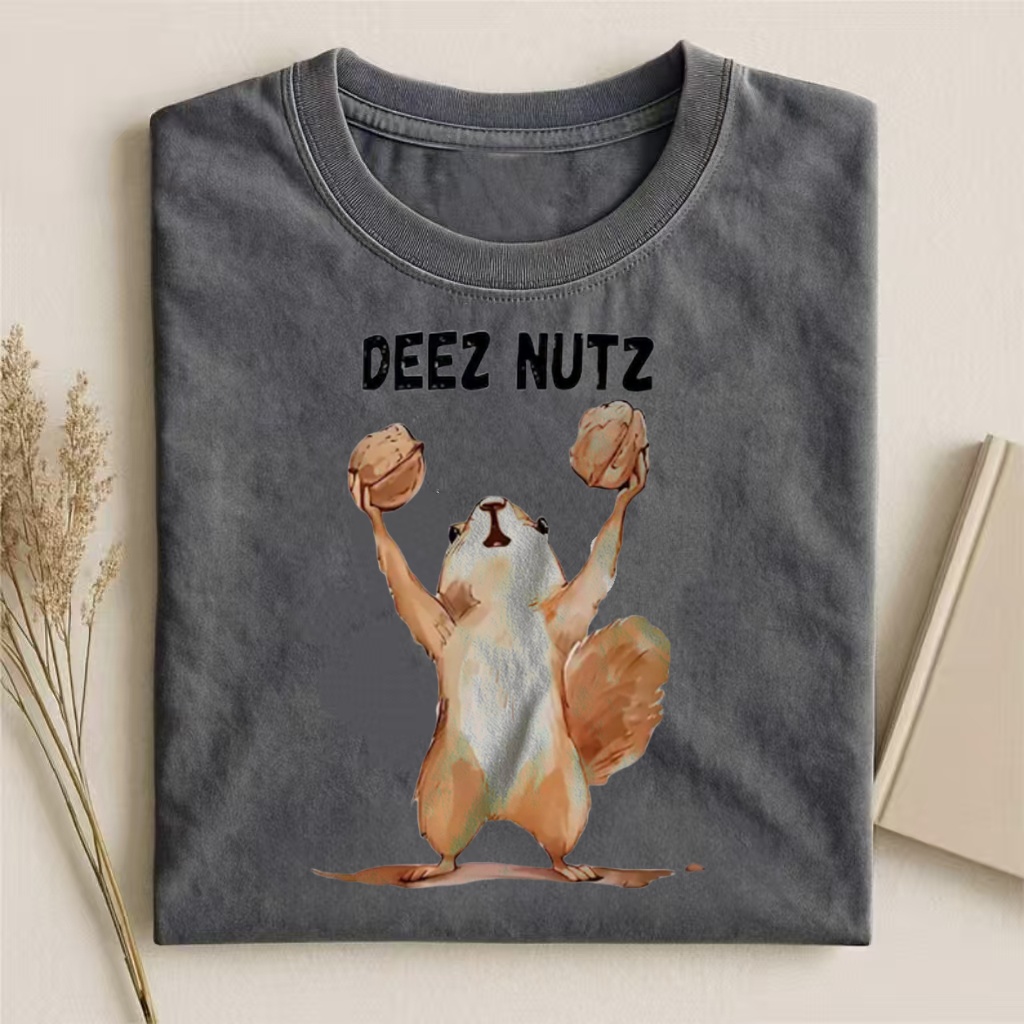 "Deez Nutz" Squirrel Humor T-shirt