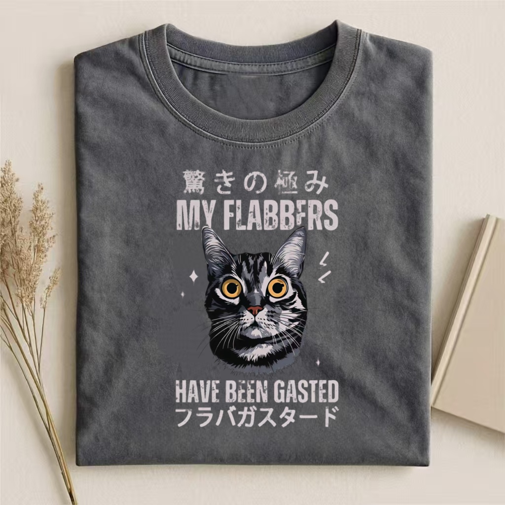 "My Flabbers Have Been Gasted" Cat Humor T-shirt