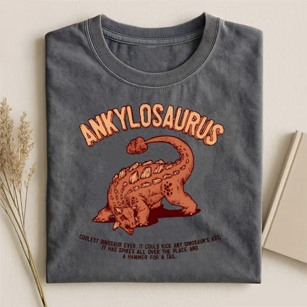 Ankylosaurus "Coolest Dinosaur" Retro Graphic T-shirt