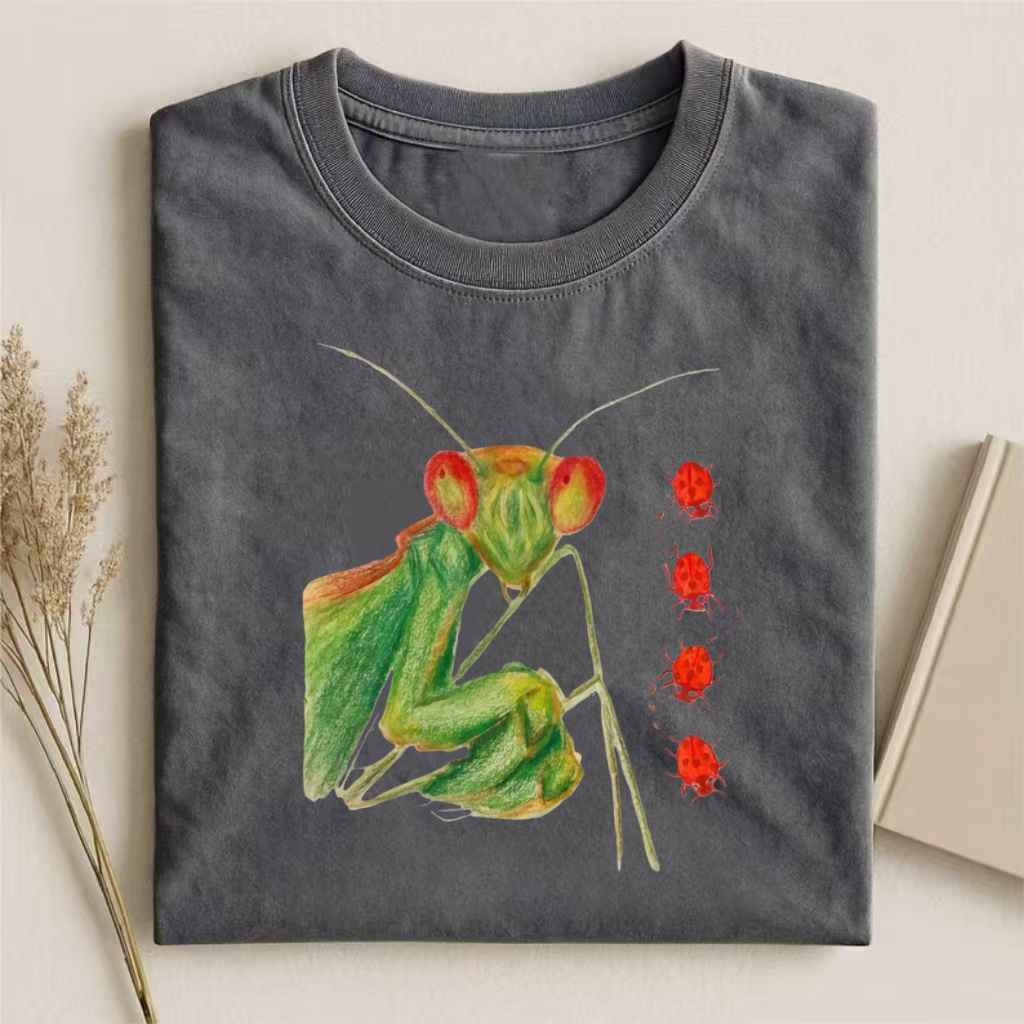 Praying Mantis & Bugs Watercolor T-shirt